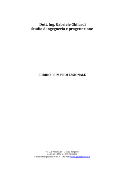 Ing. Gabriele Ghilardi - Impianti per il risparmio energetico