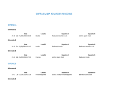 Gironi Maschili Coppa Emilia 2014-2015 - Fipav
