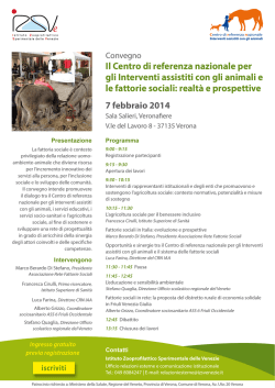 Il Centro di referenza nazionale per gli Interventi assistiti con gli