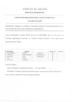 interna e riassestamento funzionigramma della dotazione organica