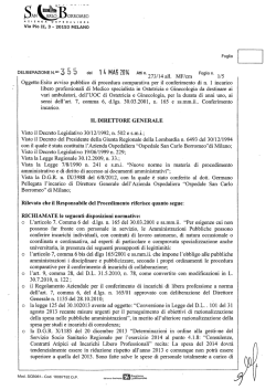 Esito avviso e conferimento incarico