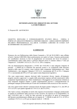 Incarichi 24/09 - Integrazione