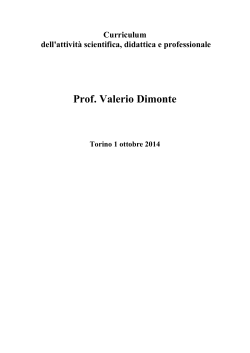 Valerio Dimonte - CampusNet - Università degli Studi di Torino