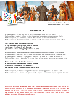 inaugurazione anno scolastico - Scuola Maria Ausiliatrice Genova