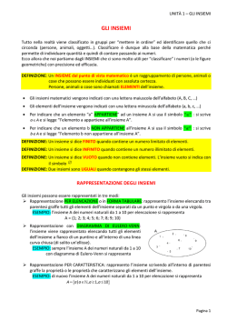 GLI INSIEMI - Il Sito della Prof