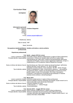 Curriculum Vitae europass