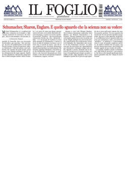 Schumacher, Sharon, Englaro. E quello sguardo che la scienza non