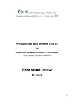 Piano Azioni Positive - Università degli Studi di Urbino
