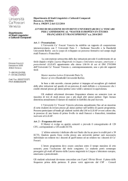 Dipartimento di Studi Linguistici e Culturali