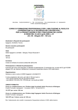 Programma 120 ORE 2014-2015 - ASSO InAr