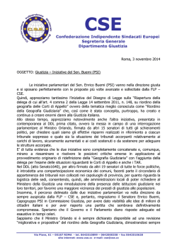 Giustizia &ndash; Iniziative del Sen Buemi _PSI