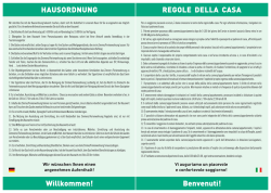 HAUSORDNUNG REGOLE DELLA CASA