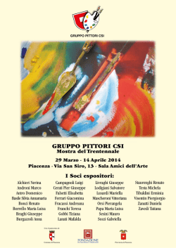 GRUPPO PITTORI CSI - Comune di Piacenza