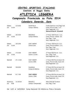 Regolamento pista CSI RE 2014