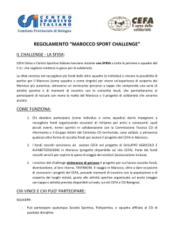 Regolamento Marocco Sport Challenge