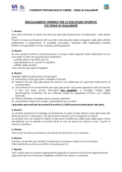CSI-VA Regolamento calcio a 7 Zona Gallarate