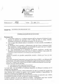 il direttore provveditorato ed economato