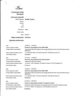 Curriculum Tognon Amedeo - IIS Vittorio Veneto Città della Vittoria