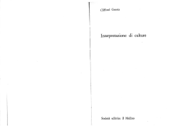 interpretazione di culture - Dipartimento di Scienze Sociali