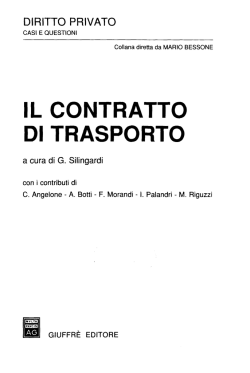 IL CONTRATTO DI TRASPORTO