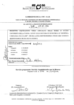Determinazione n. 319 del 18.09.2014