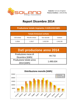 Dati produzione anno 2014