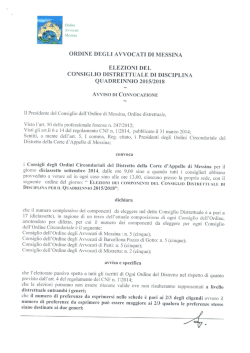 CONSIGLIO DISTRETTUALE DI DISCIPLINA0001