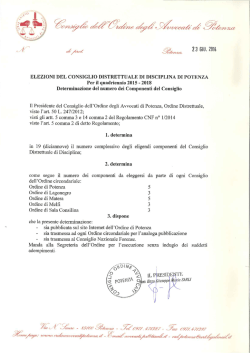 Elezioni Consiglio Distrettuale Disciplina