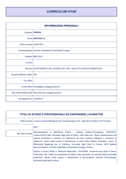curriculum - Azienda Ospedaliera Careggi