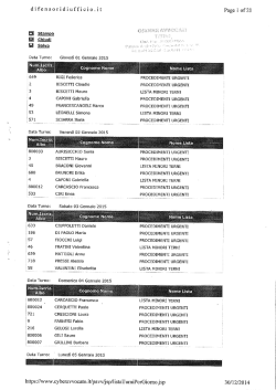 Elenco difensori ufficio per giornata Gennaio-Febbraio