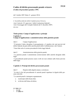 Codice di diritto processuale penale svizzero 312.0