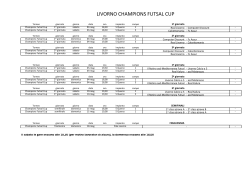 programma gare LIVORNO CHAMPIONS FUTSAL CUP 2014