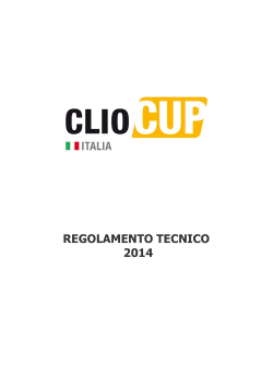 Regolamento Tecnico CLIO CUP ITALIA 2014