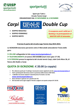 Carpi Double Cup - UISP Tennis Carpi