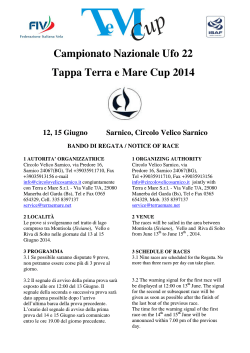 Campionato Nazionale Ufo 22 Tappa Terra e Mare Cup 2014