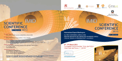 IMID SCIENTIFIC CONFERENCE 2013