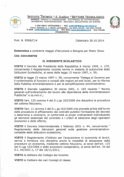Determina a contrarre viaggio istruzione Motor