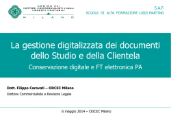 Dott. Filippo Caravati - Ordine dei Dottori Commercialisti e degli