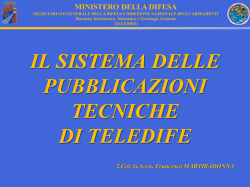 Il Sistema delle Pubblicazioni Tecniche di TELEDIFE