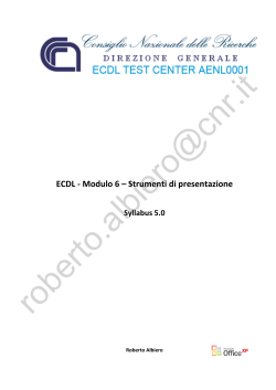 ECDL - Modulo 6 – Strumenti di presentazione