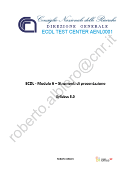 ECDL - Modulo 6 &ndash; Strumenti di presentazione