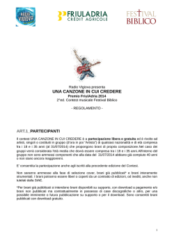Download Regolamento - Una canzone in cui credere