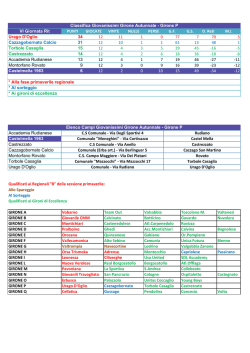 guarda la classifica e i campi da gioco