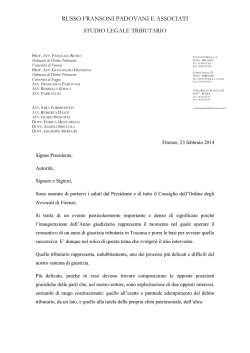 Inaugurazione Anno Giudiziario CTR FI