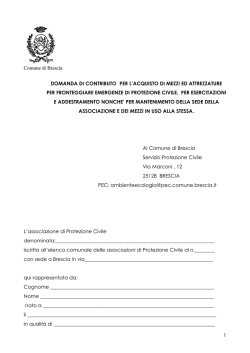domanda partecipazione bando ctr 2014