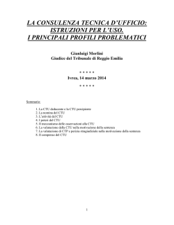 Relazione dott. Gianluigi MORLINI