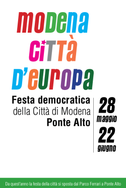 Festa democratica della Citt&agrave; di Modena Ponte Alto