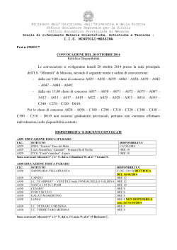 rettifiche convocazioni del 20 ottobre 2014