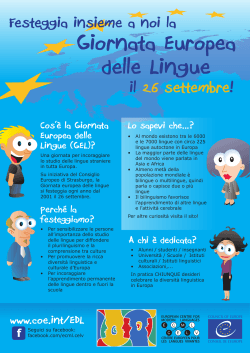 Scarica il volantino! - European Day of Languages