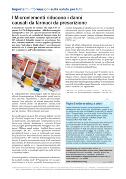I Microelementi riducono i danni causati da farmaci da prescrizione